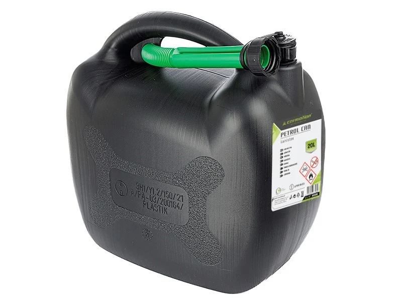 Kanister za gorivo, plastika, 20 L, ovalni, crni