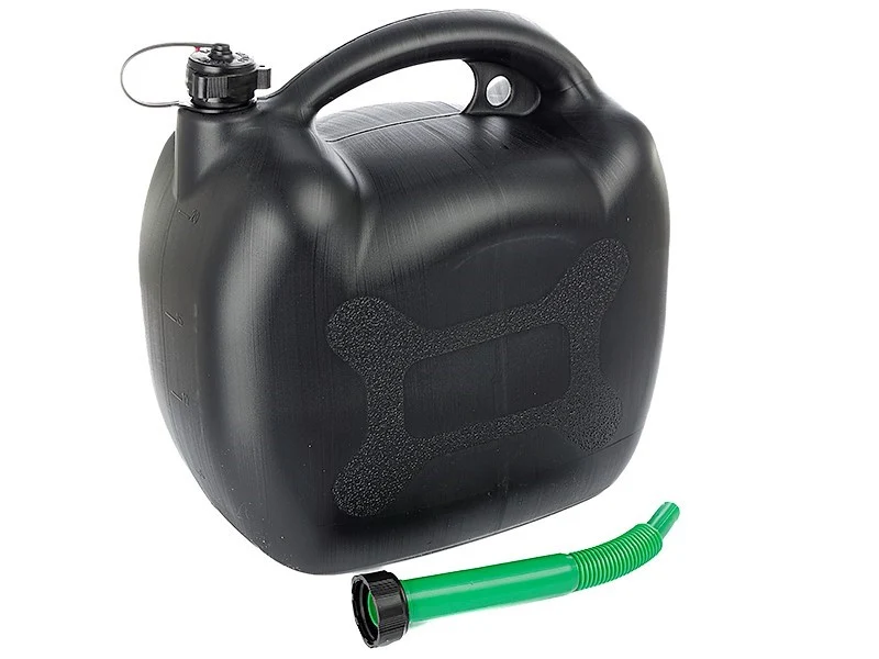 Kanister za gorivo, plastika, 20 L, ovalni, crni