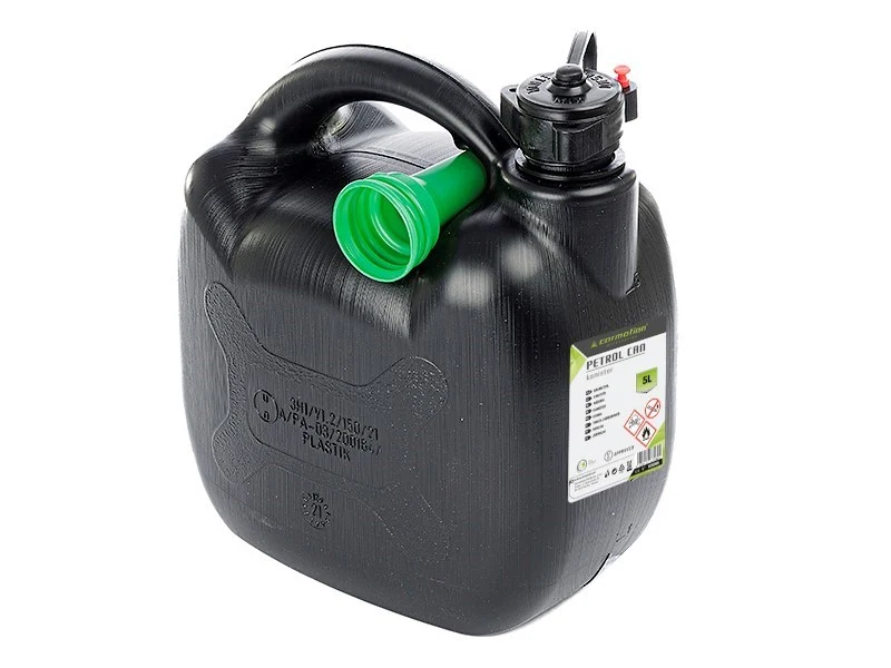 Kanister za gorivo, plastika, 5 L, ovalni, crni