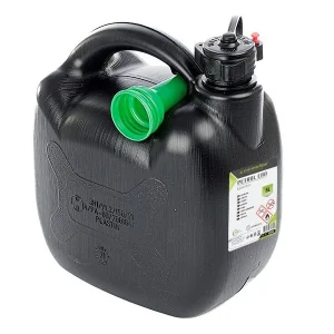 Kanister za gorivo, plastika, 5 L, ovalni, crni
