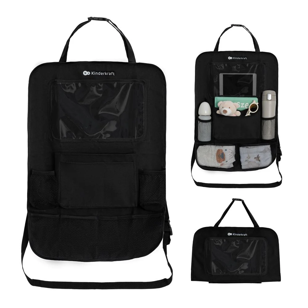 Kinderkraft organizator za auto 2u1, crni