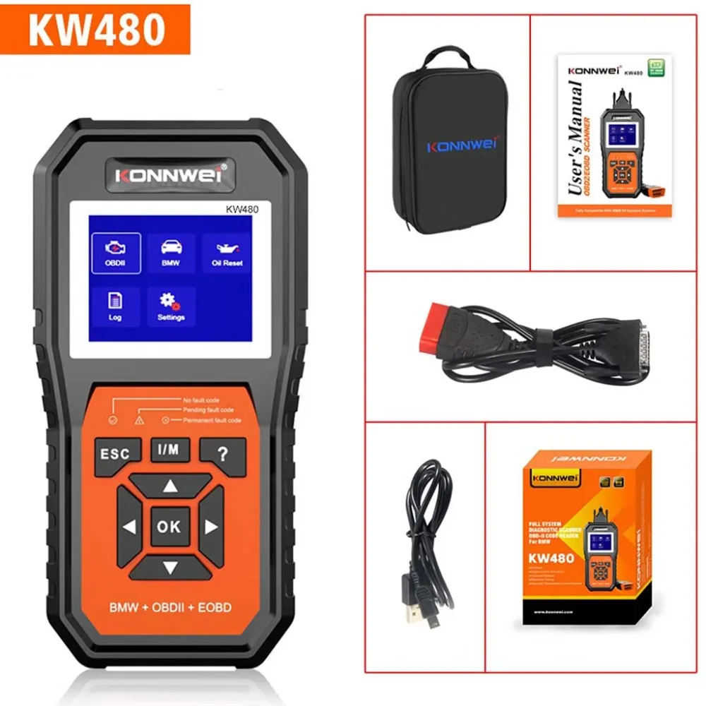 Konnwei KW480 OBD2 čitač kodova grešaka za BMW