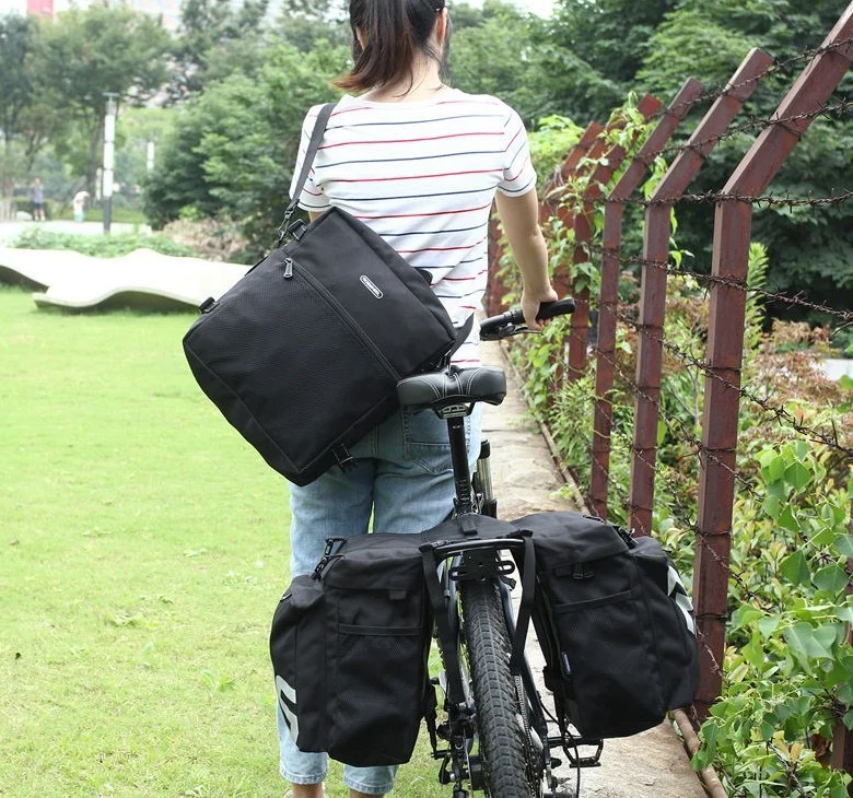 LANKELEISI Bicycle 3--1 Rear Rack Bag