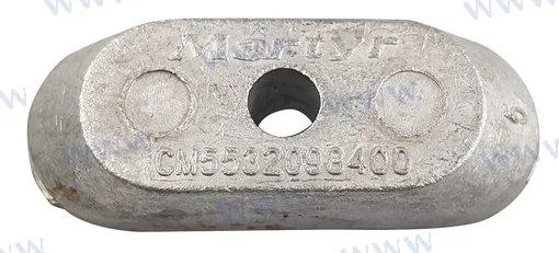 Martyr® aluminum plate anode Suzuki outboards 2HP-5HP 55320-98400