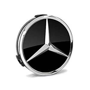 Mercedes čepovi 75mm za alu felge - Sjajno Crni (Set 4kom)