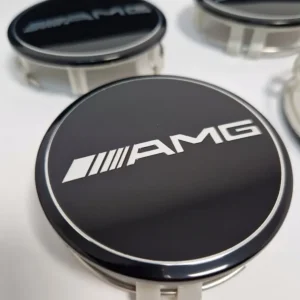 Mercedes čepovi za felge AMG crni - 75mm (4 kom)