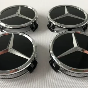 Mercedes čepovi za felge CRNI - 60mm (SET 4kom)