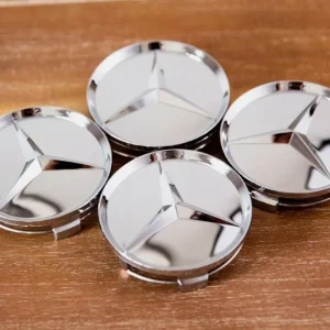 Mercedes čepovi za felge KROMIRANI - 75mm (SET 4kom)