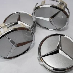 Mercedes čepovi za felge SREBRENI - 60mm (SET 4kom)