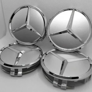 Mercedes čepovi za felge SREBRENI - 75mm (SET 4kom)