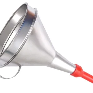 Metalni lijevak s plastičnim vrhom, posuda 165 mm, ravni