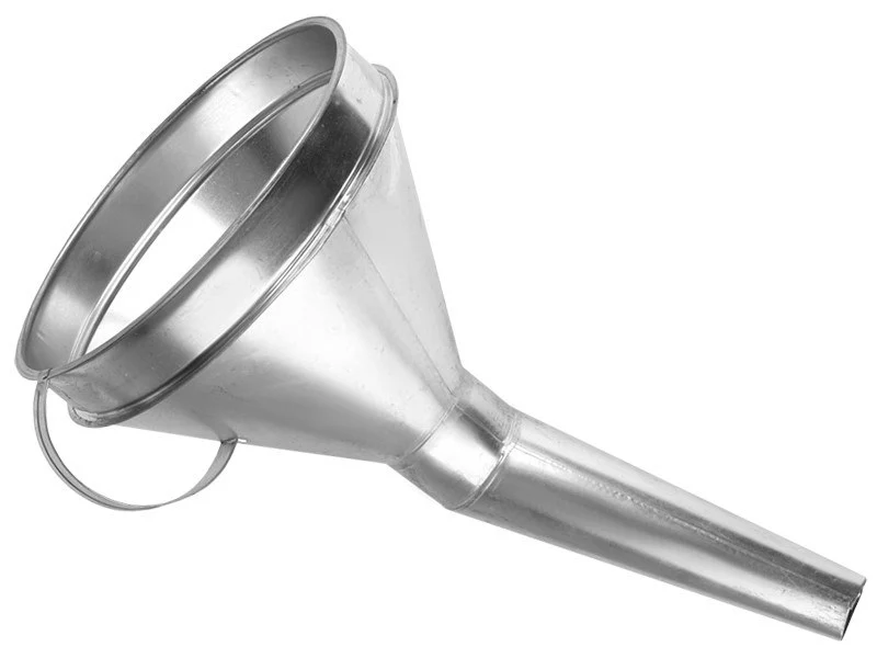 Metalni lijevak, posuda 165 mm, kosi, četvrtasti