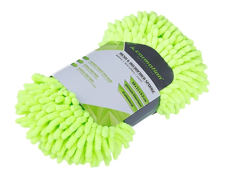 Mikrovlaknena chenille spužva + mrežica s elastičnom trakom, 23x11x5.5 cm
