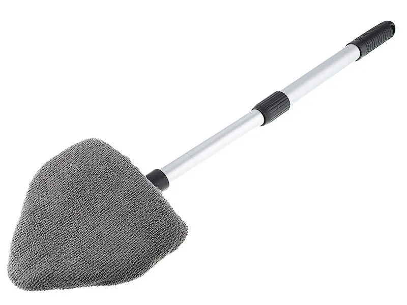 Mikrovlakneni čistač stakla, trokutastog oblika, aluminijska teleskopska drška 38 - 52 cm