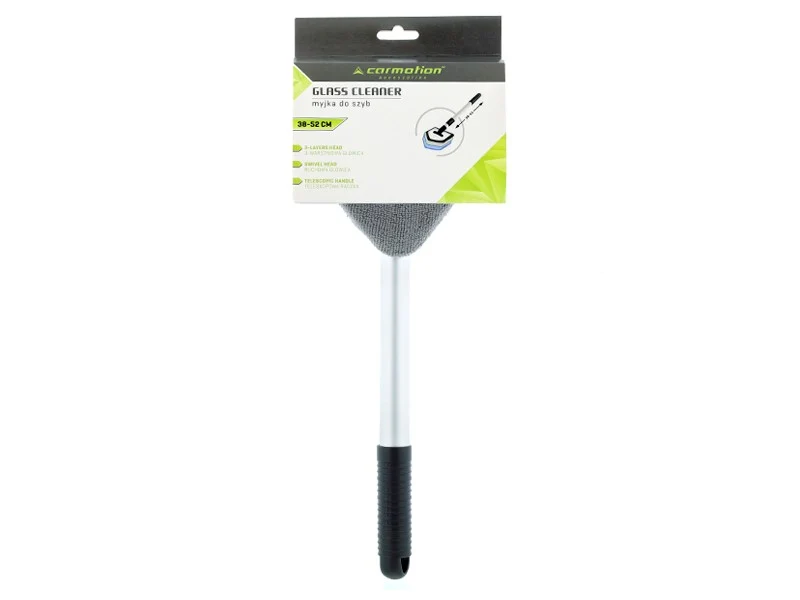 Mikrovlakneni čistač stakla, trokutastog oblika, aluminijska teleskopska drška 38 - 52 cm