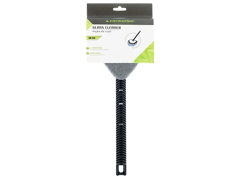 Mikrovlakneni čistač stakla, trokutastog oblika, s drškom od 38 cm