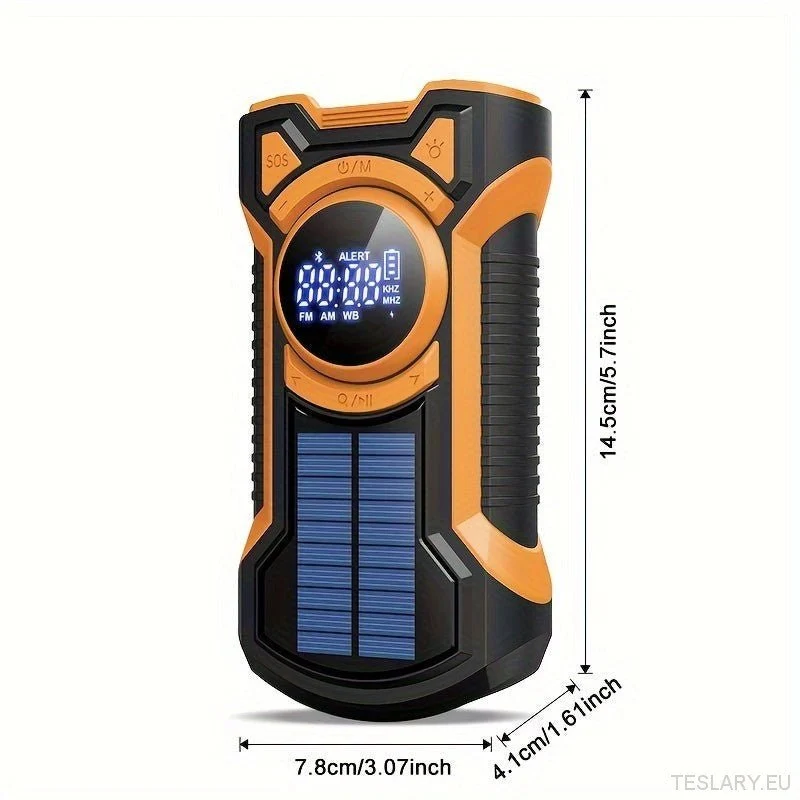 Multifunkcionalna Tesla i ostala EV EVESTRANI RADIO RADE-CRANK GENERATOR SVJETLO SA SOS FM/AM/WB/BT 5000MAH