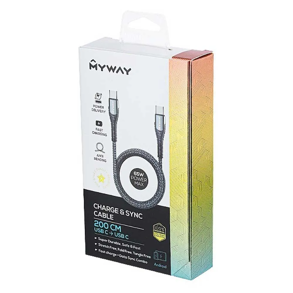 MYWAY USB-C USB kabel za brzo punjenje 200 cm