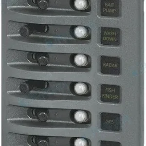 PANEL WD 12VDC CLB 6 POS GRAY