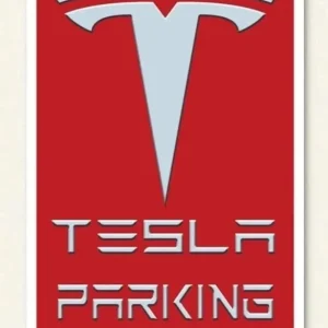 Parking Tesla - Metalni znak