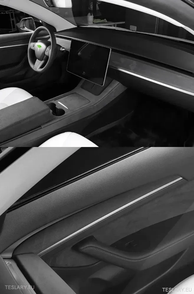 Poklopac nadzorne ploče od antilop s umetcima na vratima za Tesla 3/y