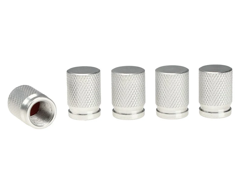 Poklopci ventila od aluminija, 5 komada, srebrni