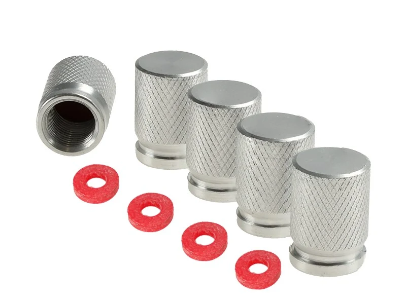 Poklopci ventila od aluminija, 5 komada, srebrni