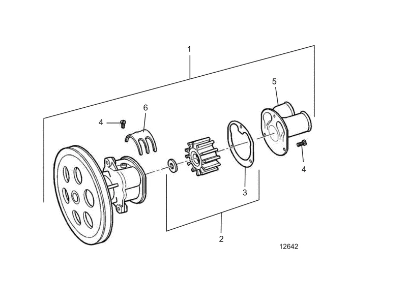 PoseidonMarine® Water pump repair kit Volvo Penta OMC 3857794 3858847 3862281