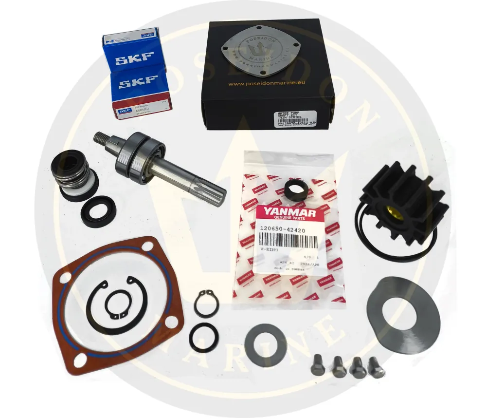 PoseidonMarine® Water pump shaft kit Yanmar 3JH 4JH 129670-42513 129670-42560