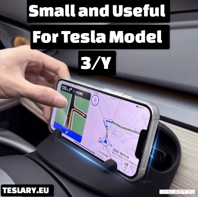 Prednja pohrana upravljač + držč telefona za Tesla Model 3 / Y
