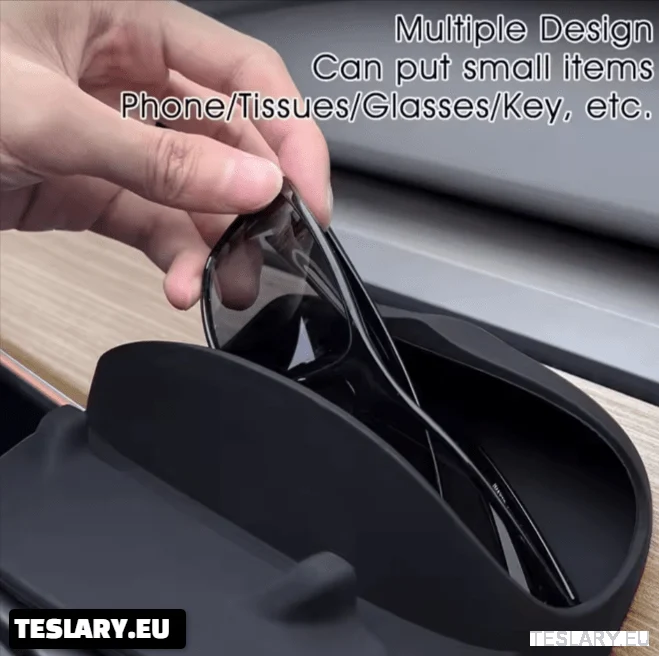 Prednja pohrana upravljač + držč telefona za Tesla Model 3 / Y