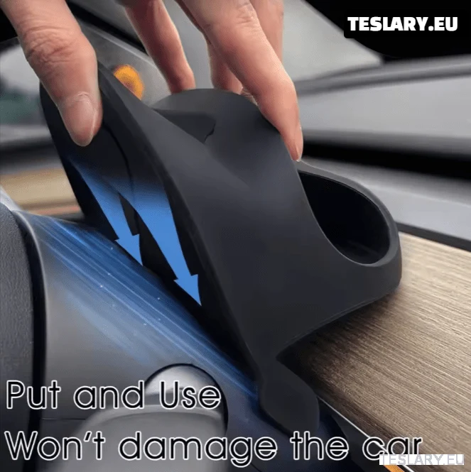 Prednja pohrana upravljač + držč telefona za Tesla Model 3 / Y