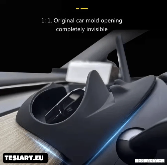 Prednja pohrana upravljač + držč telefona za Tesla Model 3 / Y