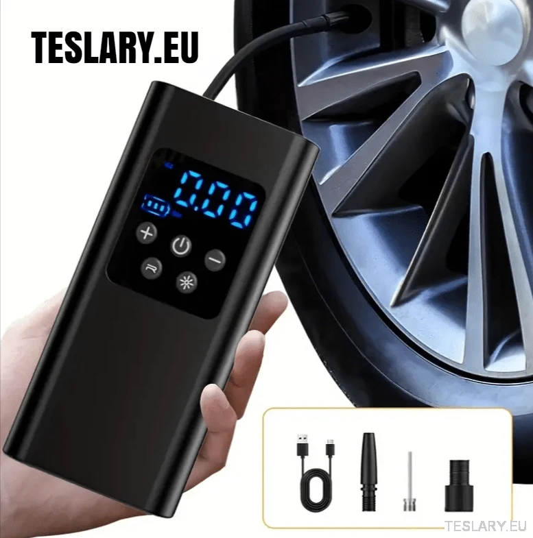 Prijenosni kompresor gume s napajanjem baterije za Tesla Model 3 Y S X - 4500mah