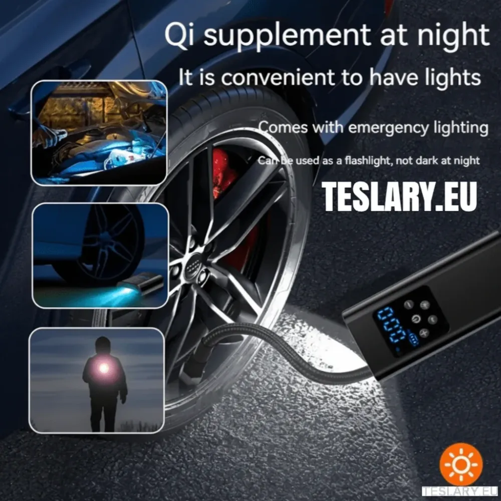 Prijenosni kompresor gume s napajanjem baterije za Tesla Model 3 Y S X - 4500mah