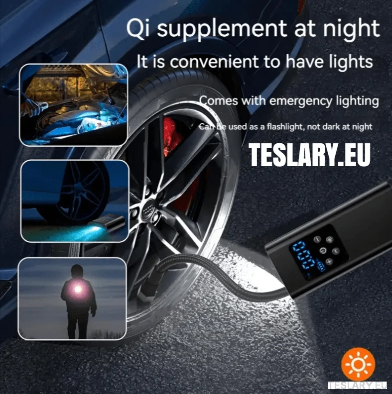 Prijenosni kompresor gume s napajanjem baterije za Tesla Model 3 Y S X - 4500mah