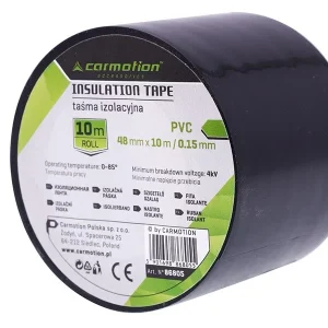 PVC izolacijska traka 0,15 mm x 48 mm x 10 m, crna, 1 kom.