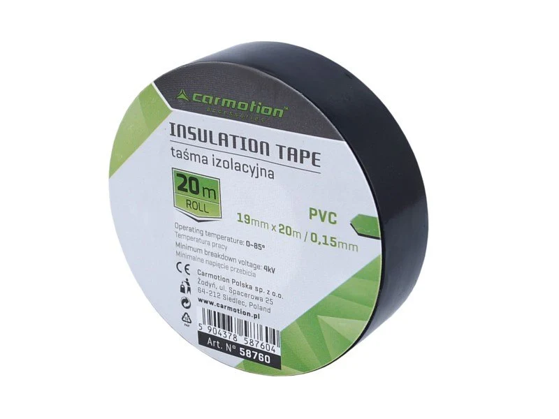 PVC izolacijska traka 0,15mm x 19 mm x 20m crna, 1 kom