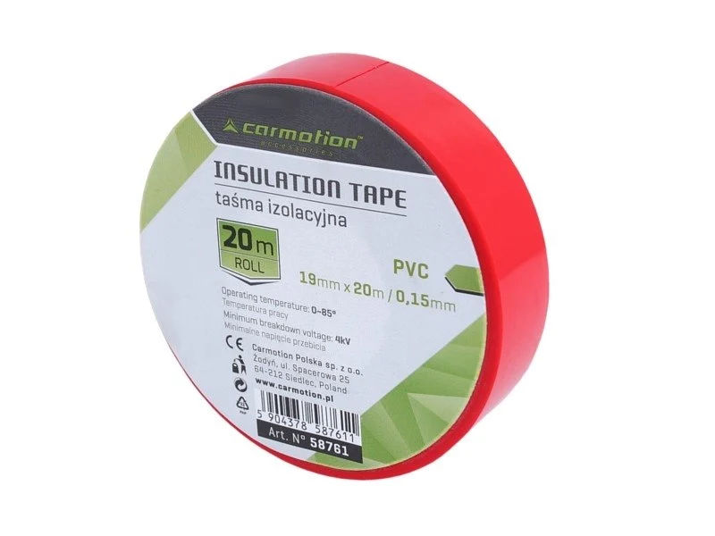 PVC izolacijska traka 0,15mm x 19 mm x 20m crvena, 1 kom