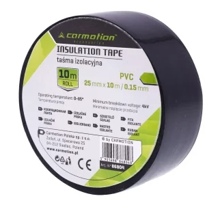 PVC izolacijska traka 0,15mm x 25mm x 10m, crna, 1 kom.