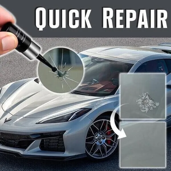 Quick Fix Glass Repair Kit| Works on Windshields & Phones