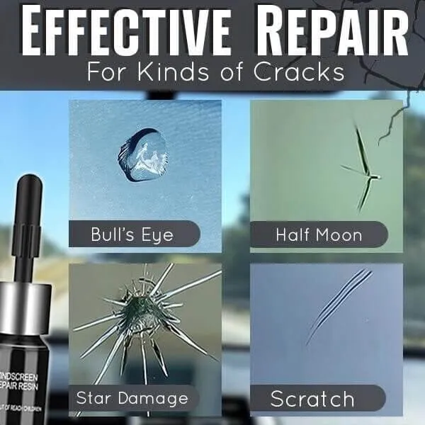 Quick Fix Glass Repair Kit| Works on Windshields & Phones