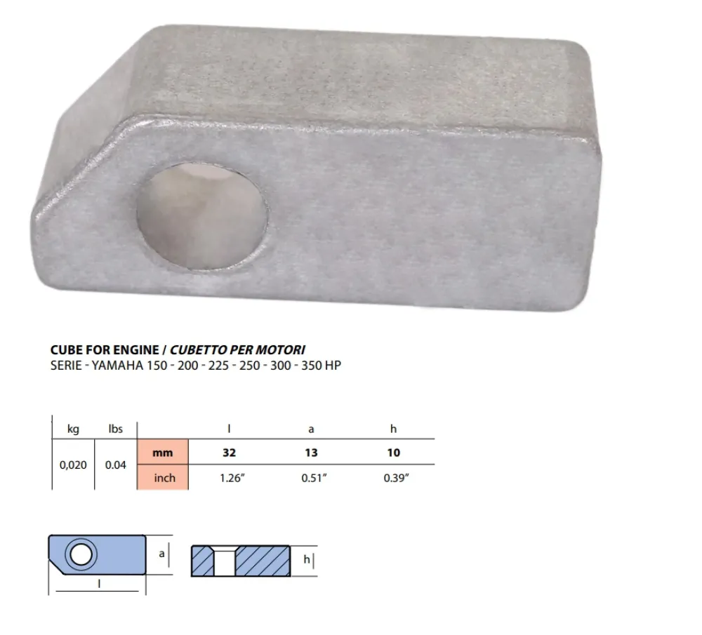 Recmar® aluminium anode cylinder block F150 F250 F300 replaces 63P-11325-01