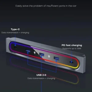 5 u 1 RGB USB ekspanzijsko središte za Tesla 3/y