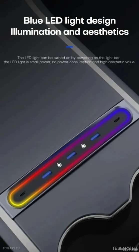 5 u 1 RGB USB ekspanzijsko središte za Tesla 3/y