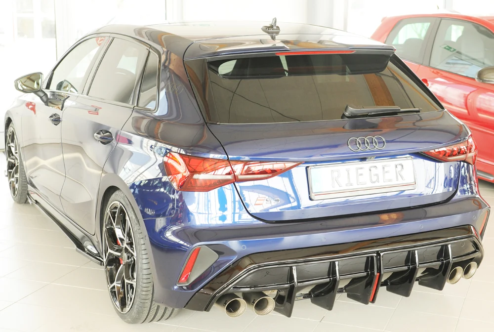 Rieger difuzor Audi S3, A3 S-Line 8Y 2024+ - visokosjajna crna