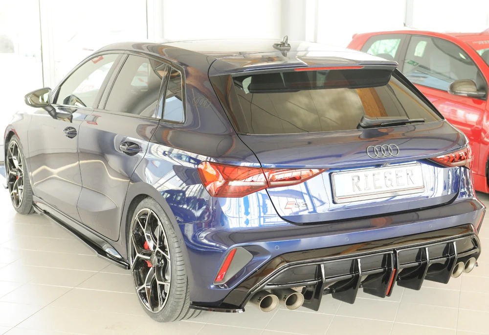 Rieger difuzor Audi S3, A3 S-Line 8Y 2024+ - visokosjajna crna