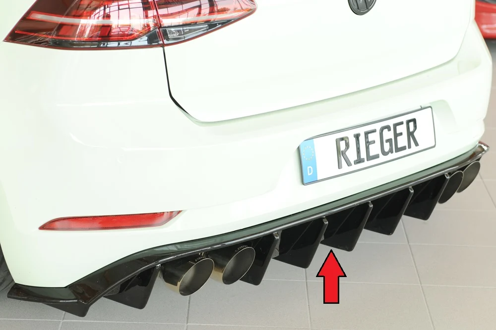 Rieger difuzor VW Golf MK7.5 R 2017+ - Visoki sjaj crna