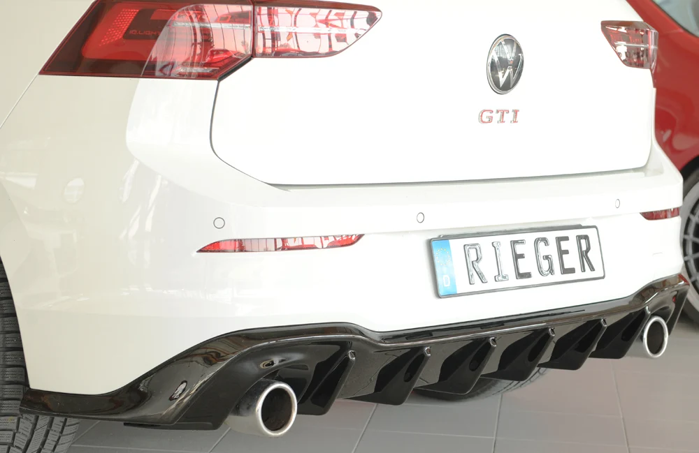 Rieger difuzor VW Golf MK8 GTI 2020+ - visokosjajna crna