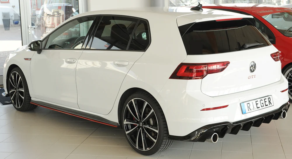 Rieger difuzor VW Golf MK8 GTI 2020+ - visokosjajna crna